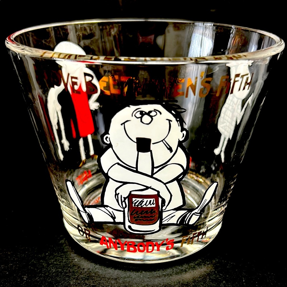 Mid Century Modern “Osborne Kemper Thomas” clear glass ice/ snack bucket